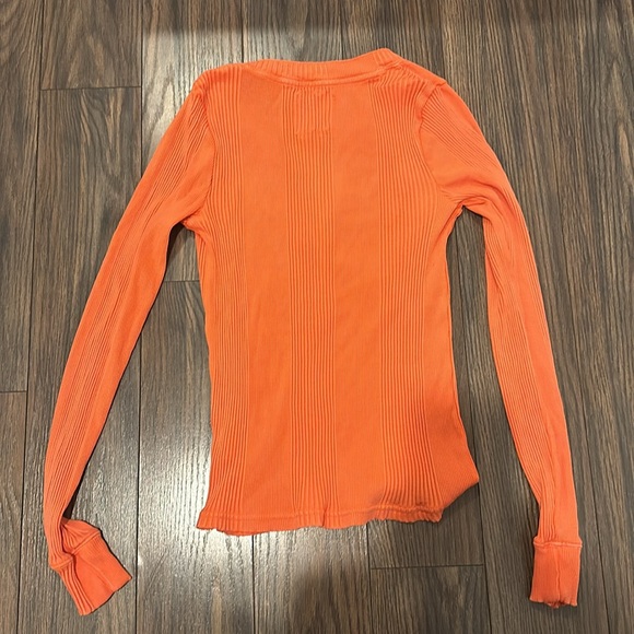 aerie long sleeve ribbed button up - Picture 4 of 4